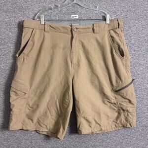 Simms Fishing Men's Size XXL Brown Nylon Guide Series 10" Inseam Cargo Shorts